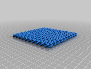 slanted loop mesh 3d printing chainmail fabric flexible patterns 3d print model - Mito3D