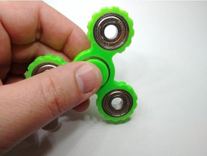 fidget spinner 3 gezegen yivli oyuncak & oyun aksesuarları el iplik topaç oyuncaklar tri 3d print model - Mito3D