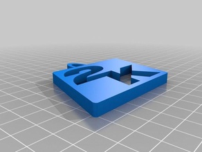 2k logo keychain keychains 3d print model - Mito3D