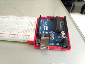 arduino uno + carte de prototypage soutien l'électronique suppoort tablettes 3d print model - Mito3D