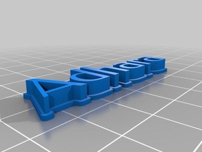 adhara beta llaveros personalizado 3d print model - Mito3D