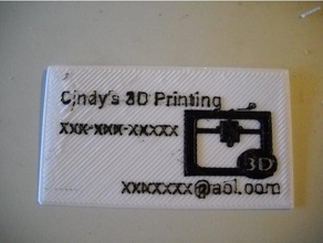 2 Renkli kartvizit örnek 1 renkli yazıcı 3d baskı 3d print model - Mito3D
