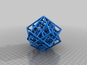 my customized lattice cube torture test math art 3d print model - Mito3D