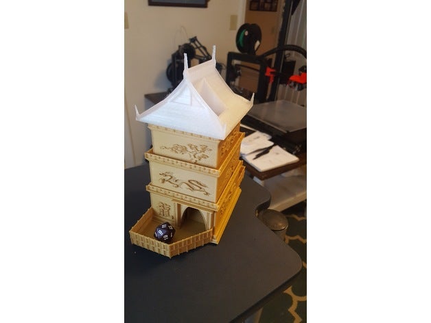dragon dice tower Würfel Würfel-box dice-cup Würfel-Spiel Würfel-Turm Turm 3D print model - Mito3D