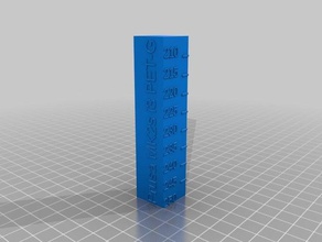 petg-Temperatur-Kalibrierung-Turm 3d-Druck-tests kundengebundene 3d print model - Mito3D