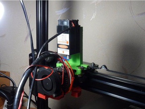 mounting laser module 3d printer carriage printing he3d ei3 cutter engraver 3d print model - Mito3D