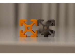 2020 aluminum profile extrusion 5 mm slot 3d printing tests aluminium created freecad made 3d print model - Mito3D