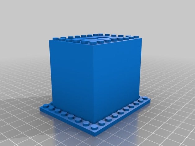 il mio personalizzato lego penna titolare i contenitori su misura 3D print model - Mito3D