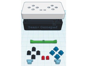azul bean+ gamepad caso La impresión en 3d claro bean 3d print model - Mito3D