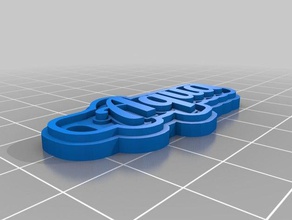 aqua2 Schlüsselanhänger kundengebundene 3d print model - Mito3D