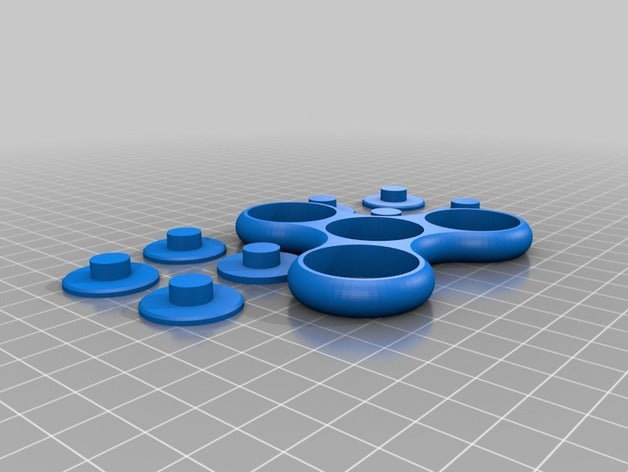 grande cuscinetto fidget spinner tappi La stampa 3d 3D print model - Mito3D
