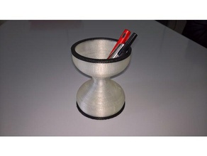 hourglass pen holder organization pencil pencilholder cup penholder pens 3d print model - Mito3D