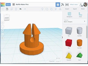 waffle maker pinos A impressão 3d do agregado familiar ferramenta de cozinha ferro 3d print model - Mito3D