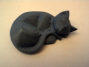 sleeping cat scans & replicas 3d print model - Mito3D