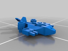 planetary annihilation titani gunship video giochi piano gioco 3d print model - Mito3D