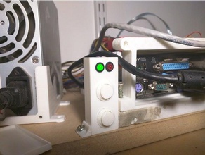 atx güç ve reset düğmeleri yanar bilgisayar 3d print model - Mito3D