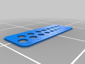 hex ölçü aletinde araçlar gage altıgen somunu ölçme aracı 3d print model - Mito3D