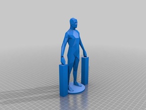 lowpoly human toy simplified hands people figure body 3d print model - Mito3D