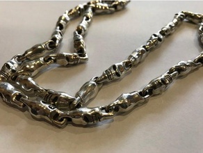 skull necklace jewelry skulls 3d print model - Mito3D