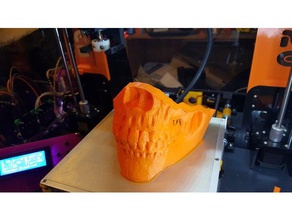 half skull mask 3d printing 3d print model - Mito3D