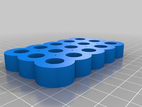 customized reloading tray 9mmluger 5x3 6mmpadding 11mmdia sport & outdoors 3d print model - Mito3D