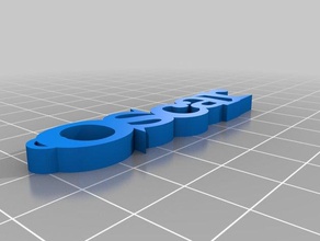 oscar anillo de claves llaveros personalizado 3d print model - Mito3D