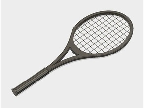 tennis racket v2 sport & outdoors sports 3d print model - Mito3D