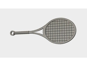 tennis racket keychain keychains sports 3d print model - Mito3D
