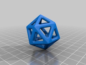icosahedron math art shape supportless test 3d print model - Mito3D