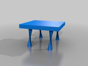 kurvenreichen Beinen Tisch 3d print model - Mito3D