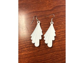feather earring 3d printing 3d print model - Mito3D