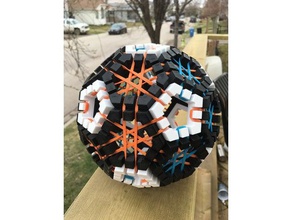 o icosaedro truncado puzzle a arte quebra-cabeça 3d print model - Mito3D