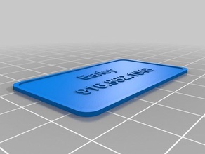 my customized simple customize name tag 3d print model - Mito3D