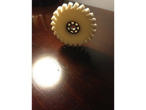 gear style spinner - 1 bearing easy edc fidget hand finger gears toy 3d print model - Mito3D