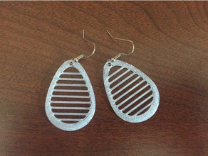 striped drop earrings 3d printing 3d print model - Mito3D