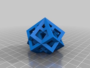 sharp lattice cube v374 new options math art customized 3d print model - Mito3D