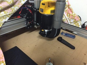 shapeoko vacuum attachment dwp611 parts dewalt dwp 611 shapeoko2 2 adapter 3d print model - Mito3D