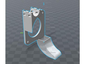 hictop i3 nozzle fan shroud cable tiedown 3d printer parts prusa 3d print model - Mito3D