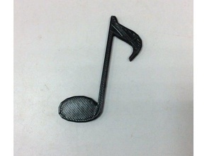 music eighthnote art clef education note openscad 3d print model - Mito3D