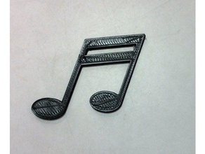 music sixteenth note art clef education 3d print model - Mito3D