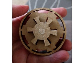 imperial logotipo fidget fidget-brinquedo giratório brinquedo império galáctico star wars o 3d print model - Mito3D