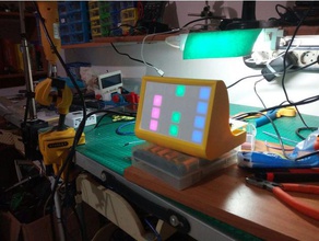 binary clock gadgets led matrix 3d print model - Mito3D