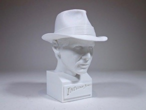 indiana jones da base de dados esculturas do busto harrison ford 3d print model - Mito3D