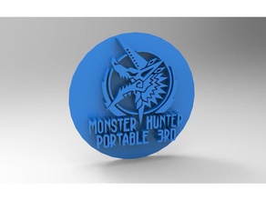 monster hunter distintivo La stampa 3d Logo badge il logo roba 3d print model - Mito3D