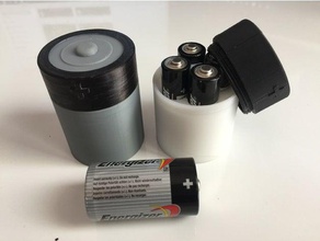 caixa de bateria recipientes aaa aa baterias a transportadora recipiente cr123a cr2 titular viajar úteis 3d print model - Mito3D