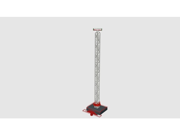 torre de queda livre se dividir A impressão 3d 123ddesign 1 87 divertido fusion360 h0 escala kirmes minatures miniatura modelo 3D print model - Mito3D