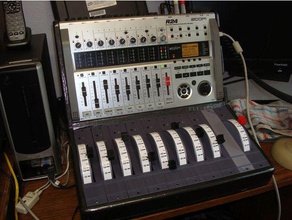 audio éclairage fader de la table mixage l'électronique l'éclairage controler studio d'enregistrement curseur 3d print model - Mito3D