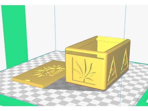 caja con dise o marihuana Container bob marley box cajon das sitio Unkraut 3D print model - Mito3D