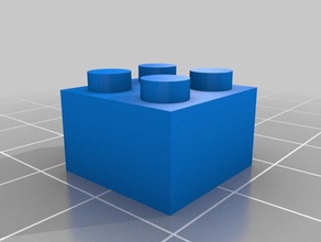 ladrillo de lego 2x2 juguetes construcción personalizado 3d print model - Mito3D