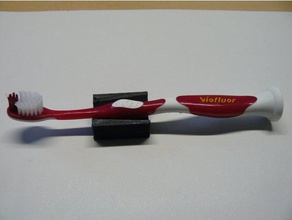 apoyo brosse abolladuras verter y iron le dentífrico cuarto de baño titular cepillo dientes 3d print model - Mito3D